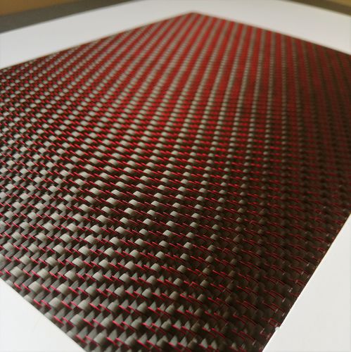 Tissu composite fibre de carbone - SPN C 285 T RED - SPINTEKS - fil métallique / tissé