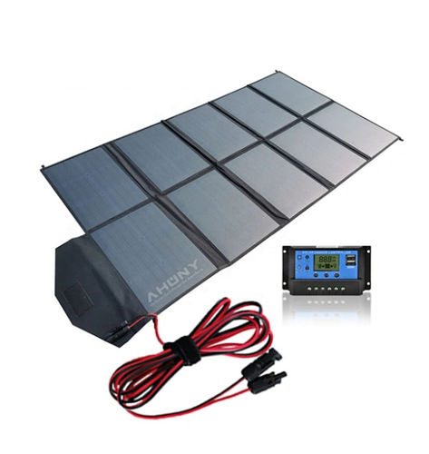 Panneau solaire pliable - eMobi F250w - SHENZHEN AHONY POWER CO.,LTD - en silicium monocristallin / portable