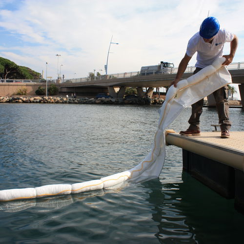Barrage antipollution - PO88-02 series - Pollustock - absorbant / pour port / pour rivière