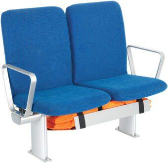 Siège pour navire à passagers - RAVA - MK Seats GmbH - avec accoudoirs / à dossier haut / 2 places