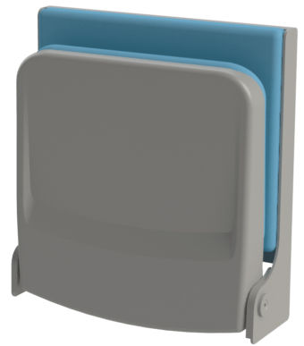 Siège pour navire à passagers - WOLIN - MK Seats GmbH - rabattable / 1 place / gris