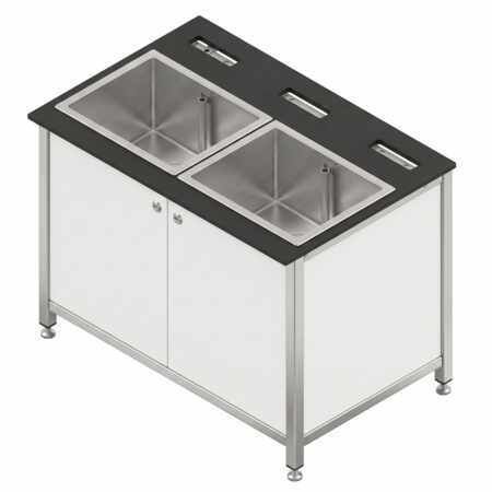 Évier rectangulaire - MK Seats GmbH - double / en acier inoxydable / en inox 304