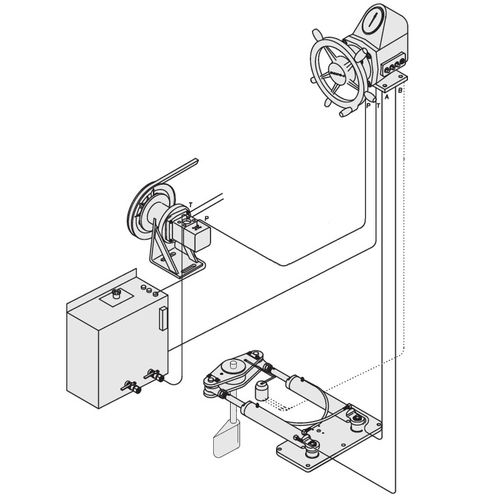 Mécanisme de direction pour navire - DPS130S - D-I INDUSTRIAL CO.,LTD. - hydraulique / assisté