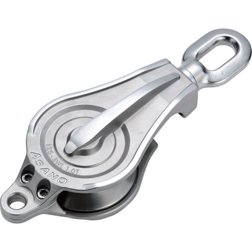 Poulie simple - AK10083 - ASANO GLOBAL CO. LTD. - à émerillon / à roulements / cordage max. : 30 mm