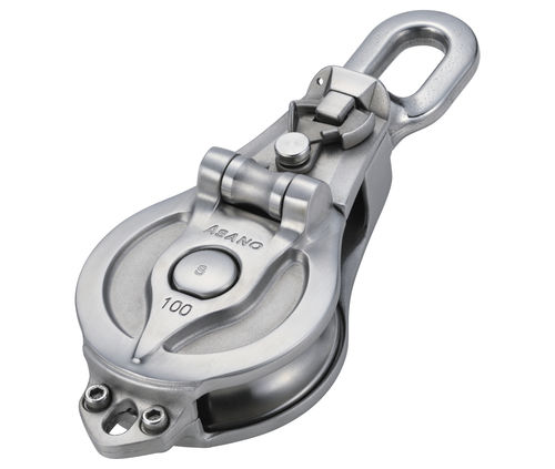 Poulie simple - AK10202 - ASANO GLOBAL CO. LTD. - ouvrante / à émerillon / à roulements
