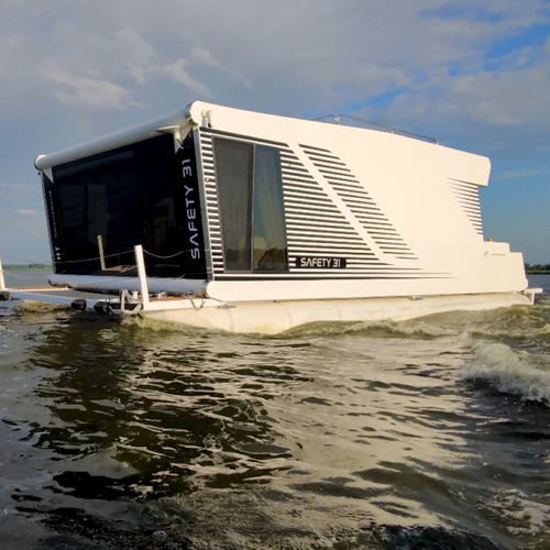 Bateau maison catamaran - GRAND 1 - Catamarans-HT - in-bord / en acier