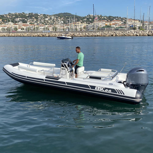 Bateau pneumatique hors-bord - 66  - BSC COLZANI srl - semi-rigide / à console centrale / open