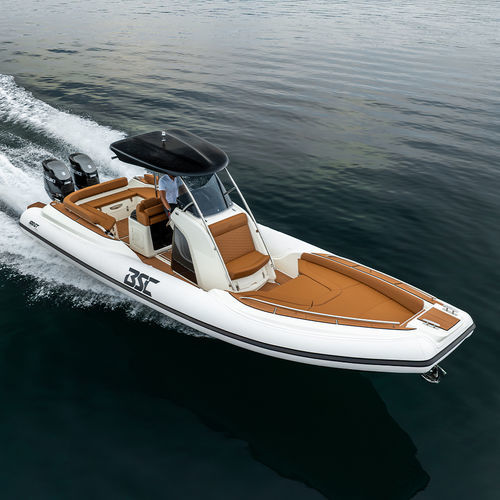 Bateau pneumatique hors-bord - 100 GT - BSC COLZANI srl - bimoteur / semi-rigide / à console centrale
