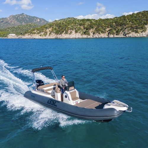 Bateau pneumatique hors-bord - 70 - BSC COLZANI srl - semi-rigide / à console centrale / open