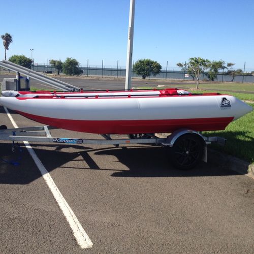 Bateau pneumatique catamaran -  4.4m Aquacat - Aquarius Inflatables - hors-bord / open / de sport