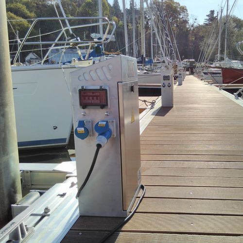 Borne de distribution d'eau - BE 20 - ARMARINA - de recharge électrique / pour ponton / en acier inoxydable