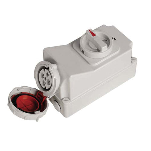 Prise électrique étanche pour navire - CRLS-14432P - Zhejiang Bozhou Marine Electric Technology Co., Ltd. - pour bateau / femelle / avec interrupteur