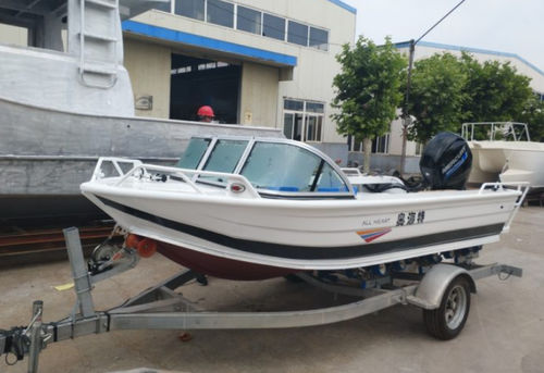 Barque hors-bord - RAMBLER 500 - Qingdao Allheart Marine Co., Ltd. - open / à double console / de pêche sportive