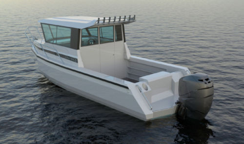 Bateau de pêche-promenade hors-bord - LEADER 768Z - Qingdao Allheart Marine Co., Ltd. - avec timonerie / open / à console centrale