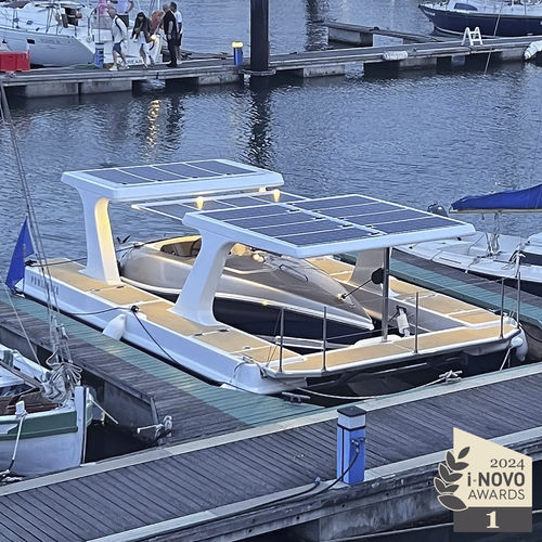 Système mobile de ponton pour bateau électrique - Powerdock® - Faroboats L.da - de recharge électrique / solaire