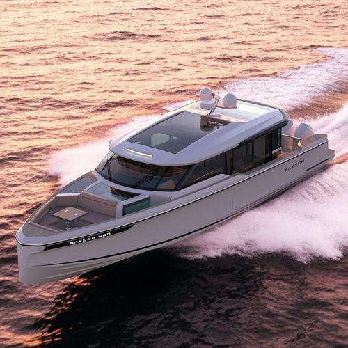 Vedette hors-bord - 460 GTC - Saxdor Yachts Oy - trimoteur / avec timonerie / max. 12 personnes