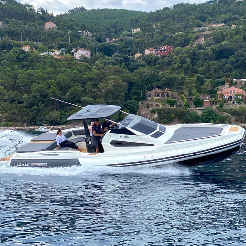Bateau pneumatique hors-bord - GRANTURISMO 12.5 - Lomac - bimoteur / semi-rigide / à console centrale