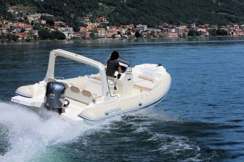 Bateau pneumatique catamaran - EUFORIA 850 - Lomac - hors-bord / coque rigide / RIB