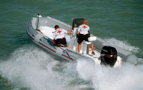 Bateau pneumatique hors-bord - CLUB 660  - Lomac - semi-rigide / à console centrale / open