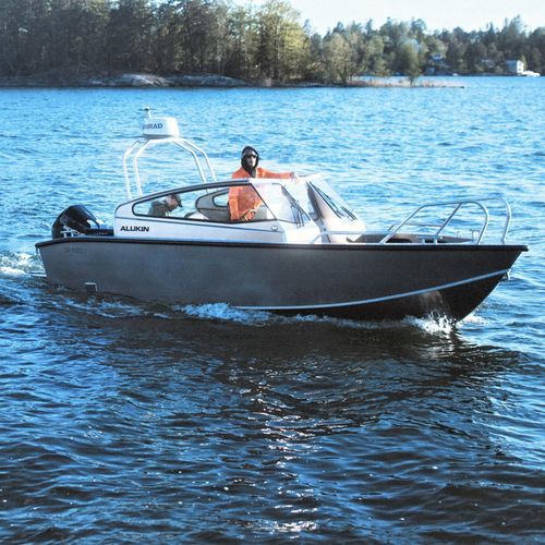 Runabout hors-bord - DP 650 - ALUKIN - à double console / bow-rider / open