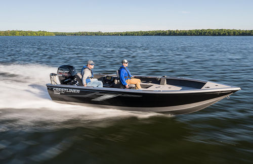 Bay boat hors-bord - 1850 PRO TILLER - Crestliner - de pêche sportive / max. 6 personnes