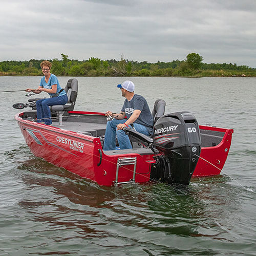 Bay boat hors-bord - 1750 PRO TILLER  - Crestliner - de pêche sportive / en aluminium / max. 6 personnes