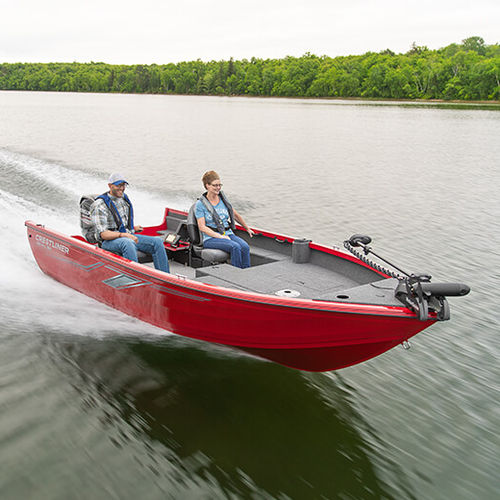 Bay boat hors-bord - 1650 PRO TILLER  - Crestliner - de pêche sportive / en aluminium / max. 6 personnes