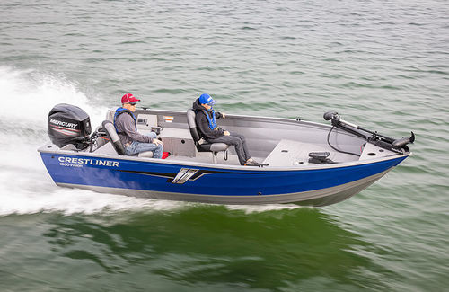 Bay boat hors-bord - 1600 VISION TILLER  - Crestliner - de pêche sportive / en aluminium / max. 5 personnes