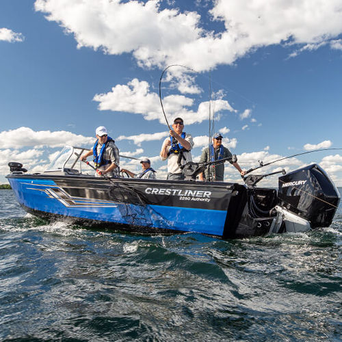 Bay boat hors-bord - 2250 AUTHORITY - Crestliner - à double console / de pêche sportive / en aluminium