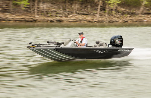 Bass boat hors-bord - VT 17 - Crestliner - à console latérale / de pêche sportive / en aluminium