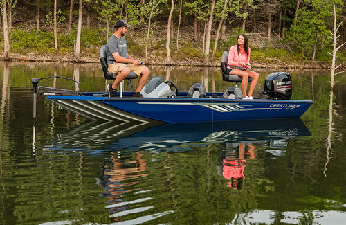 Crappie boat hors-bord - VT 18C  - Crestliner - à console latérale / de pêche sportive / en aluminium