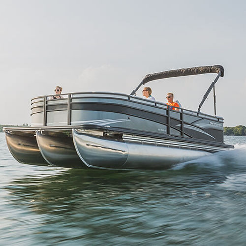Bateau ponton hors-bord - 240 RALLY DX  - Crestliner - tri-tube / de ski nautique / de pêche sportive