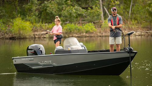 Bass boat hors-bord - FM 1800 SC - Lowe - à console latérale / open / en aluminium