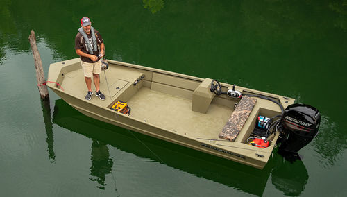 Jon boat hors-bord - Roughneck 1860 Rambler - Lowe - à console latérale / open / de chasse