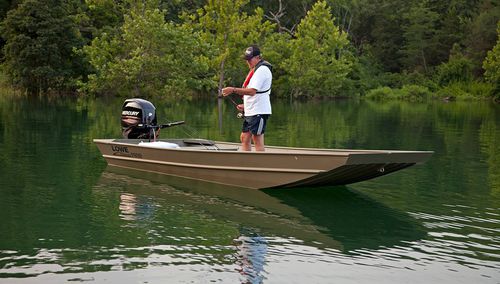 Jon boat hors-bord - Roughneck 1655 Big River - Lowe - open / de chasse / en aluminium