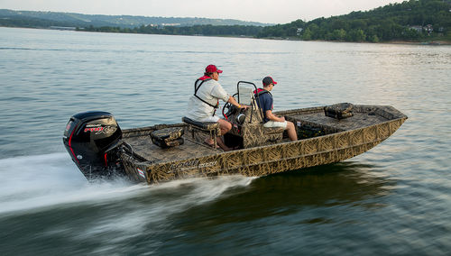 Jon boat hors-bord - Roughneck 2070 CC - Lowe - à console centrale / open / de pêche sportive