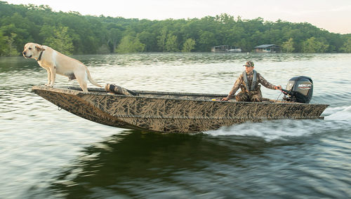 Jon boat hors-bord - Roughneck 1860 Waterfowl Tiller - Lowe - open / de pêche / de chasse