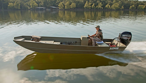 Jon boat hors-bord - L1852MT AURA - Lowe - à console latérale / open / de pêche sportive