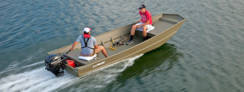 Jon boat hors-bord - L1648M AURA - Lowe - open / de pêche sportive / en aluminium