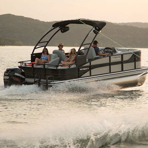 Bateau ponton hors-bord - Retreat 230 RFL - Lowe - tri-tube / open / de ski nautique