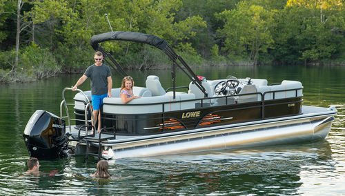 Bateau ponton hors-bord - SS250 Ext Walk Thru - Lowe - tri-tube / open / de plongée