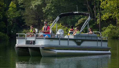 Bateau ponton hors-bord - SF234 - Lowe - tri-tube / open / de pêche sportive