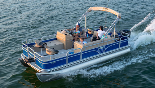 Bateau ponton hors-bord - SF214 - Lowe - open / à console latérale / de pêche sportive