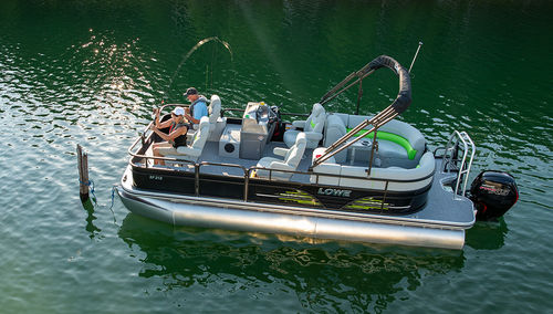 Bateau ponton hors-bord - SF212 Walk Thru - Lowe - tri-tube / open / à console latérale