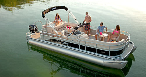 Bateau ponton hors-bord - SS250 - Lowe - tri-tube / open / de wakeboard