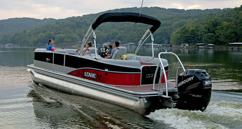 Bateau ponton hors-bord - X250 - Lowe - max. 12 personnes
