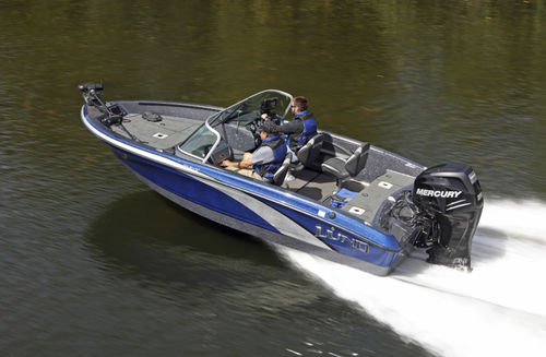 Runabout hors-bord - 189 PRO-V GL - Lund - à double console / de pêche sportive / en fibre de verre