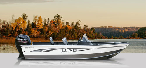 Runabout hors-bord - 1875 IMPACT - Lund - à double console / de pêche sportive / en aluminium