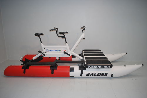Vélo aquatique tandem - Baloss Tandem Puro - WATERBIKE ITALIA - en aluminium / vert / jaune