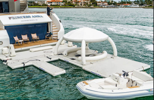 Jeu aquatique plateforme - Push Off Bana™ - Flat - AquaBanas - pour base de loisirs / gonflable